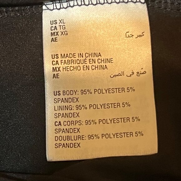 NWT Bar III Alexa Dye Women XL Black Gray Metallic Sheer Maxi Dress Career - Picture 12 of 16